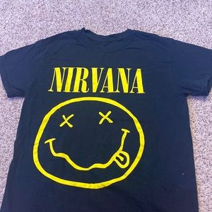 Nirvana black and yellow shirt